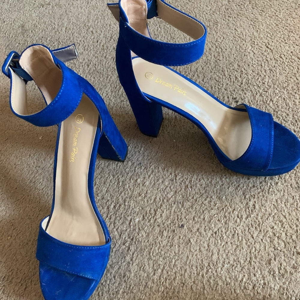 Royal blue heels size 8 1/2